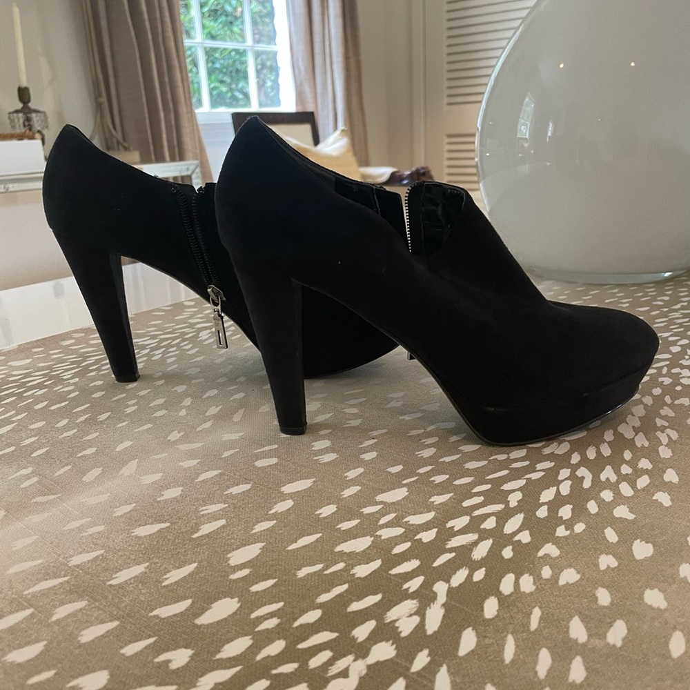 Marc Fisher black suede booties. Size 7.5
